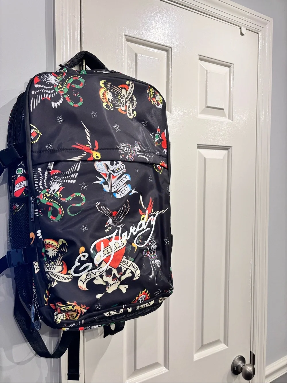 Ed Hardy Black Backpack